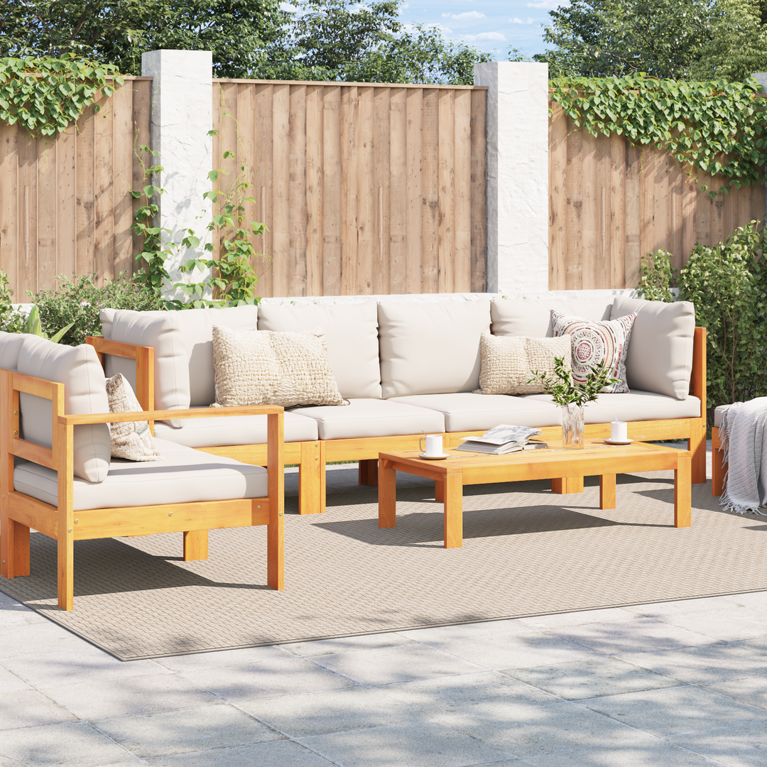 Områdetæpper Rektangulær FARO Creme 340 x 240 cm Polyester