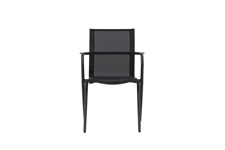 Venture Home Alina Dining Chair 6-pack - Black Alu / Black Textilene (Stackable Chair)
