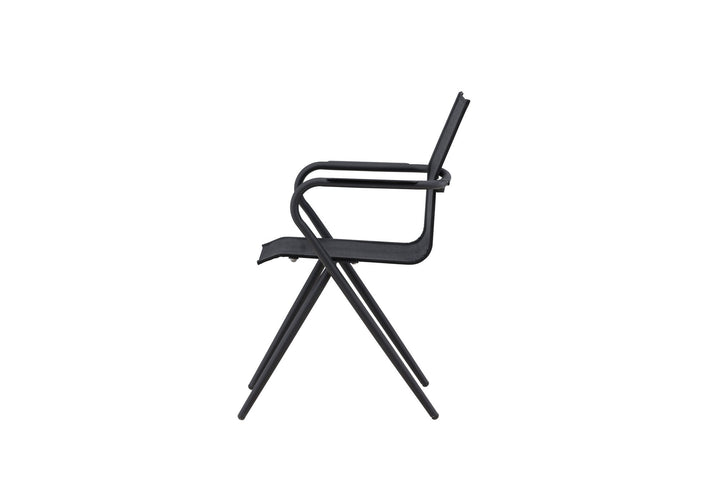 Venture Home Alina Dining Chair 6-pack - Black Alu / Black Textilene (Stackable Chair)