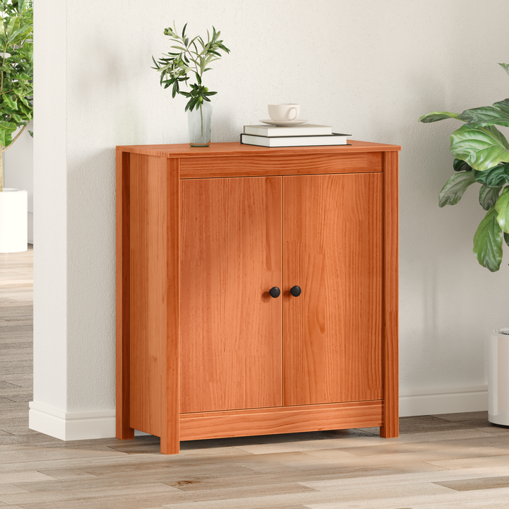 Sideboard Voks brun 70 x 35 x 80 cm Massiv fyrretræ