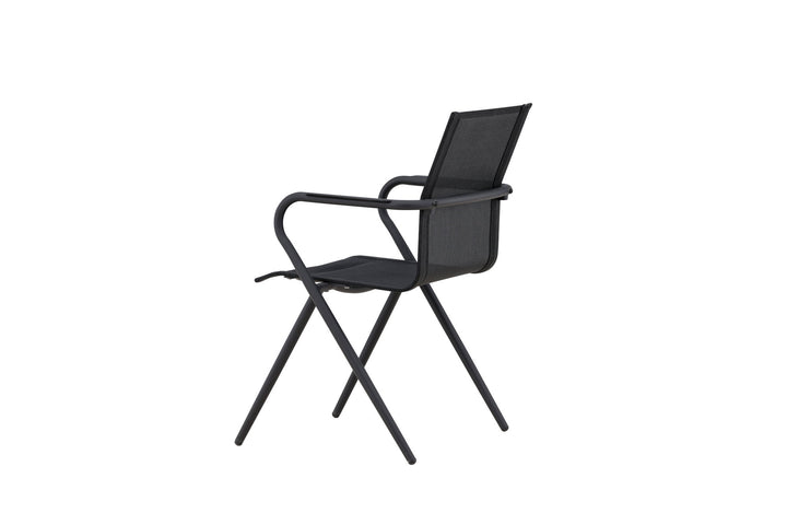 Venture Home Alina Dining Chair 6-pack - Black Alu / Black Textilene (Stackable Chair)