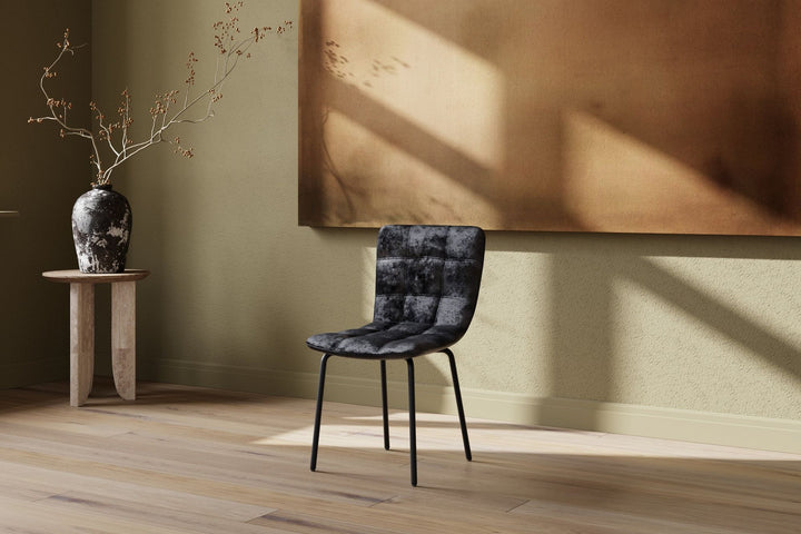 Venture Home Punsch Spisestol 2-pak - Sort / Sort Velour