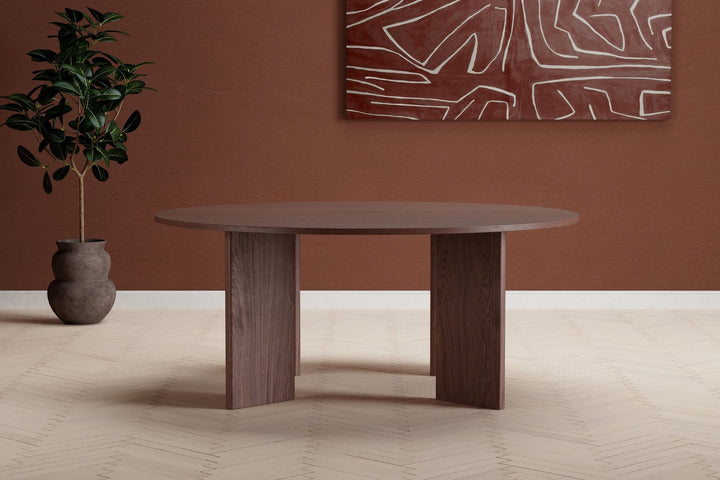 Venture Home Graos Round Dining Table - Mocca / MDF