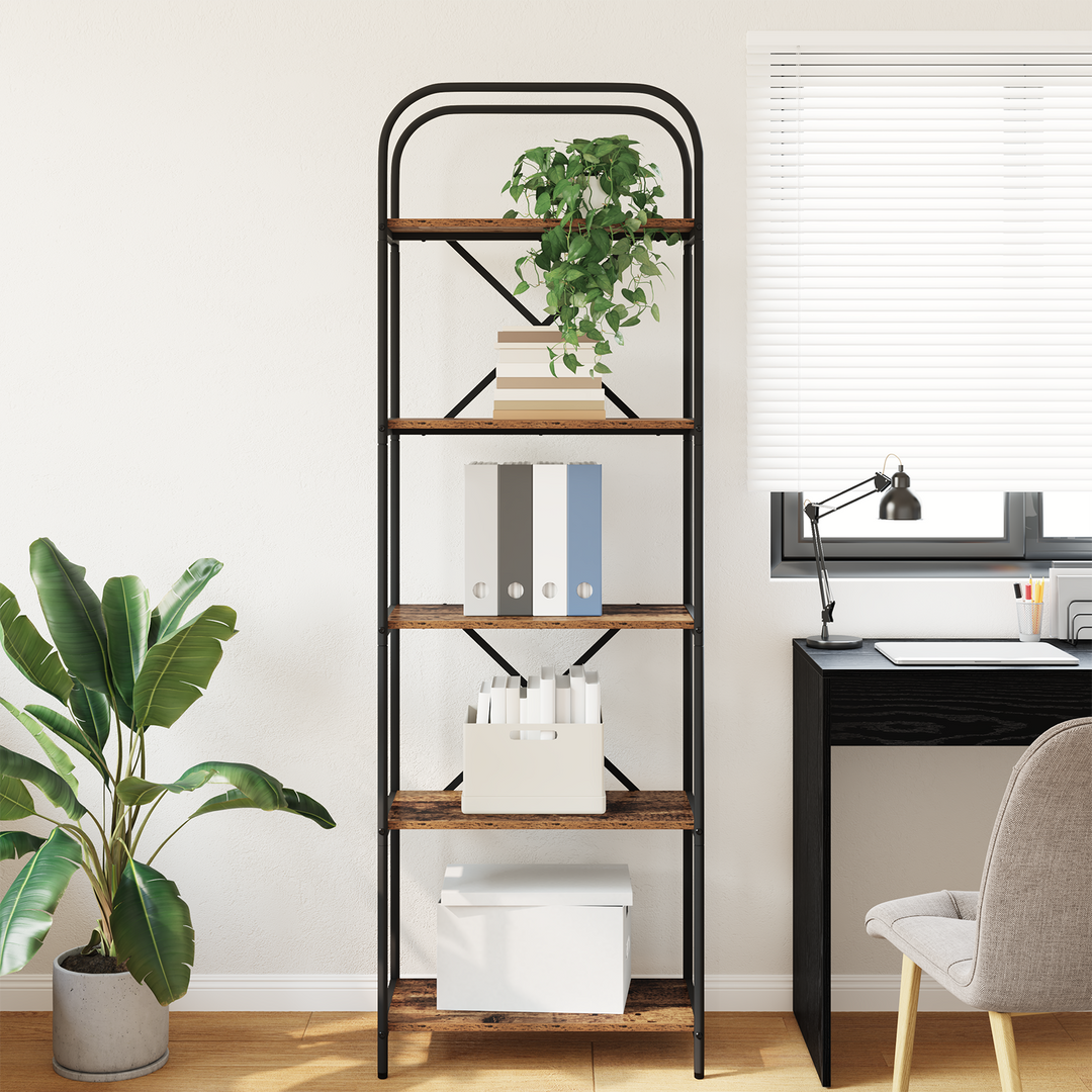 Bogreol Gammelt træ 60 x 30 x 183 cm Konstrueret træ