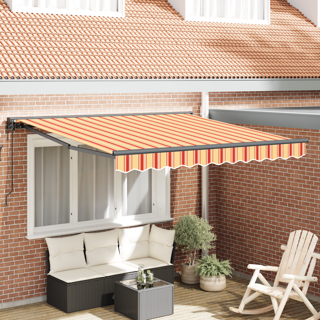 Markiseramme Flerfarvet 350 x 250 cm Polyester med PU belægning