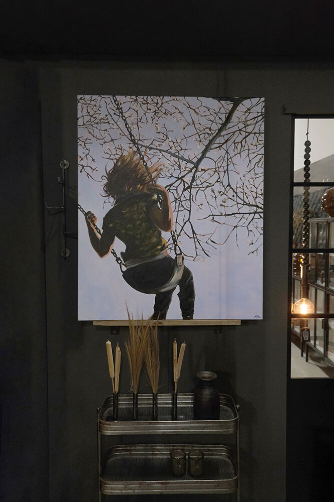 Trademark Living Vega rullebord - jern med klar lak