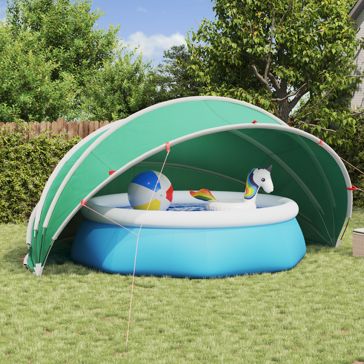 Pool Dome 500 x 500 x 236 cm 185T polyester med PU-belægning