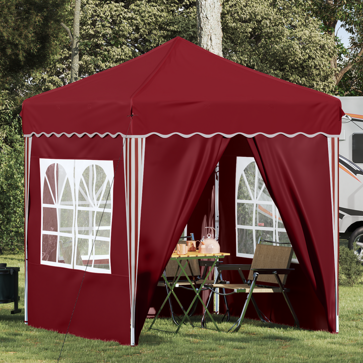 Pop-up Festtelt 195 x 195 x 245 cm Bordeaux Oxford stof
