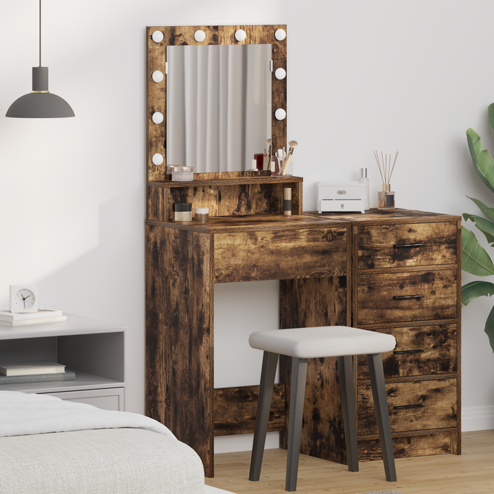 Klædeskab med hylde Røget eg 50 x 41 x 135 cm Konstrueret træ