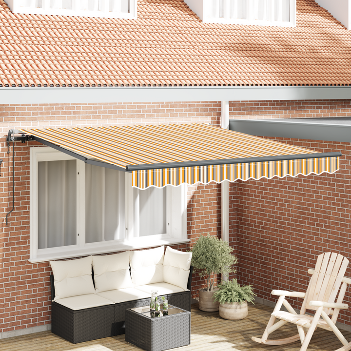 Udtrækkelig markise Flerfarvet 300 x 250 cm Stof og aluminium