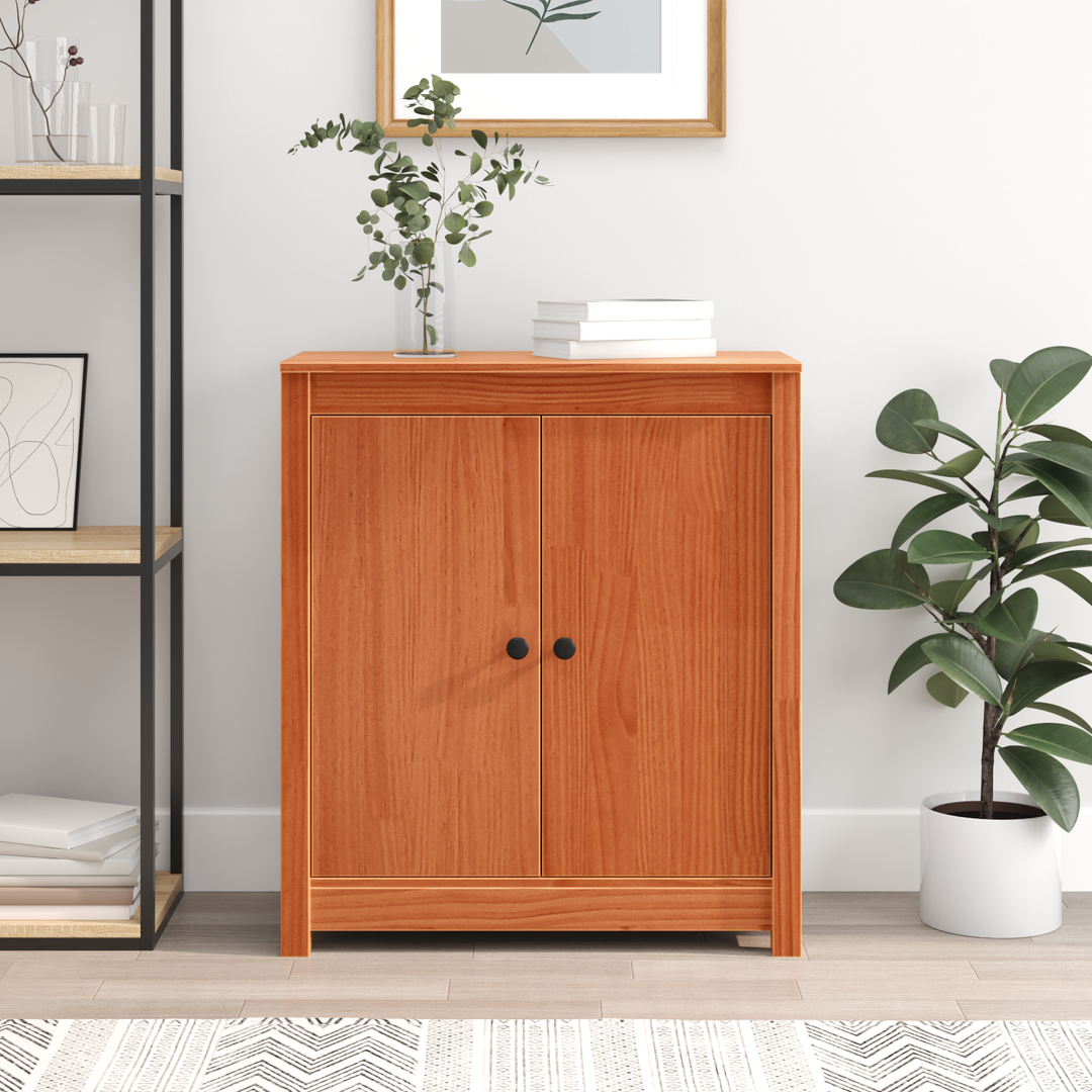 Sideboard Voks brun 70 x 35 x 80 cm Massiv fyrretræ