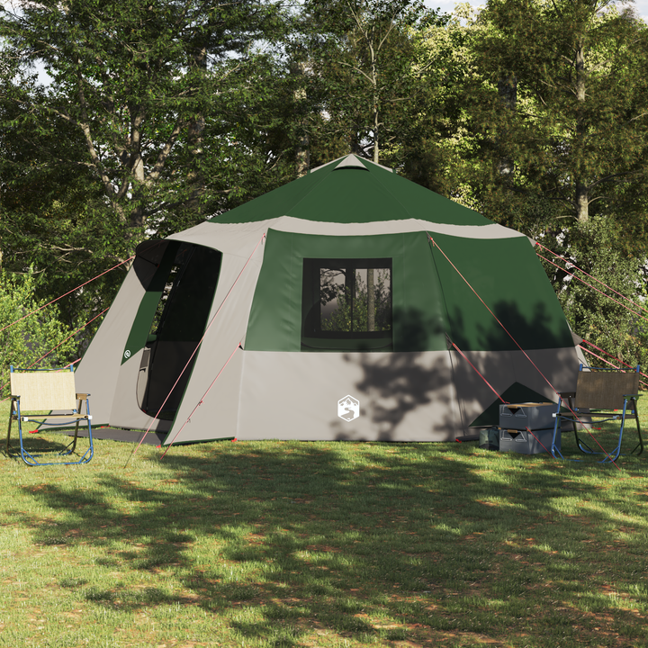 Cabin tent til 12 personer Grøn og Grå 500 x 500 x 294 cm
