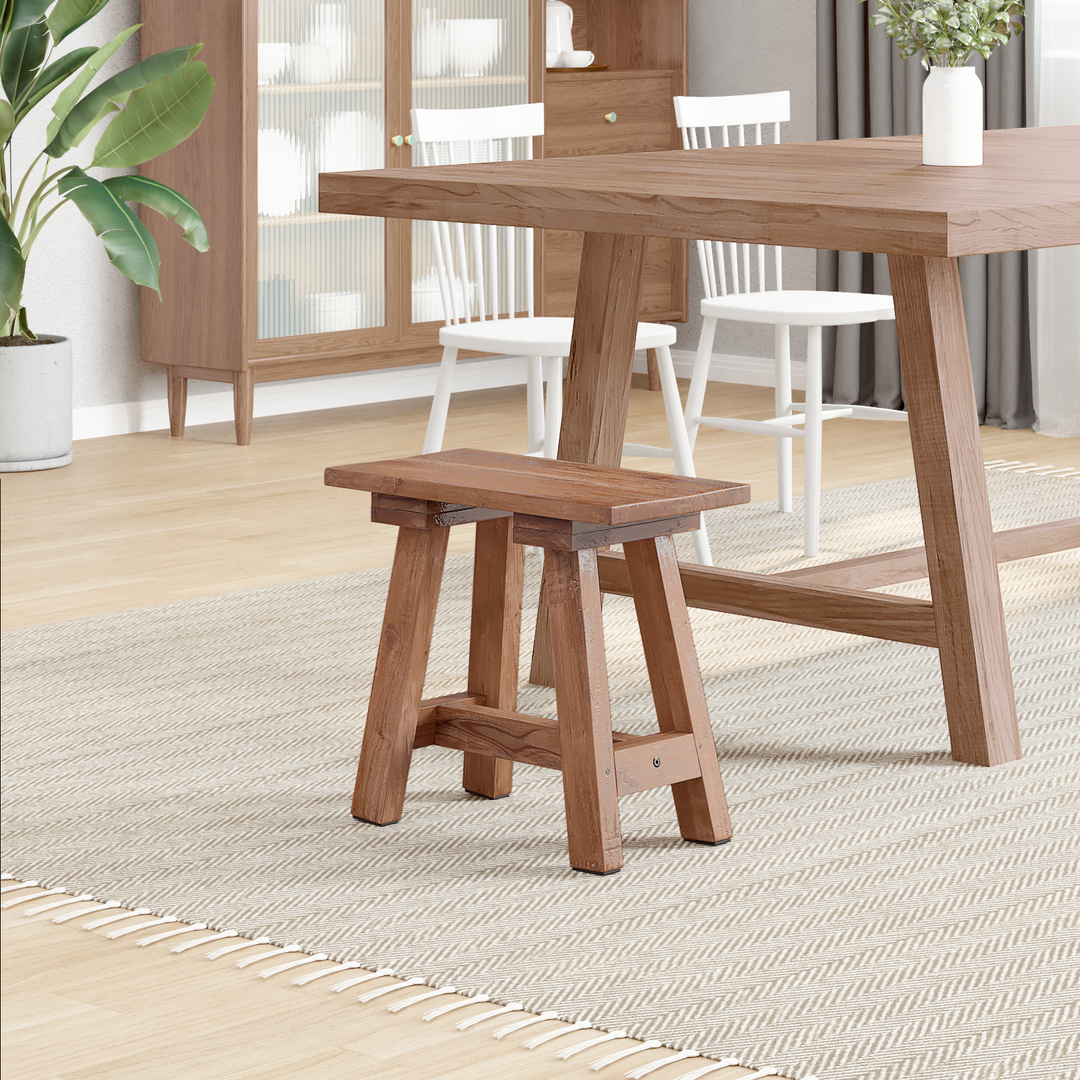 bænk Naturfarvet 50,5 x 25 x 47,5 cm Massivt mahognitræ