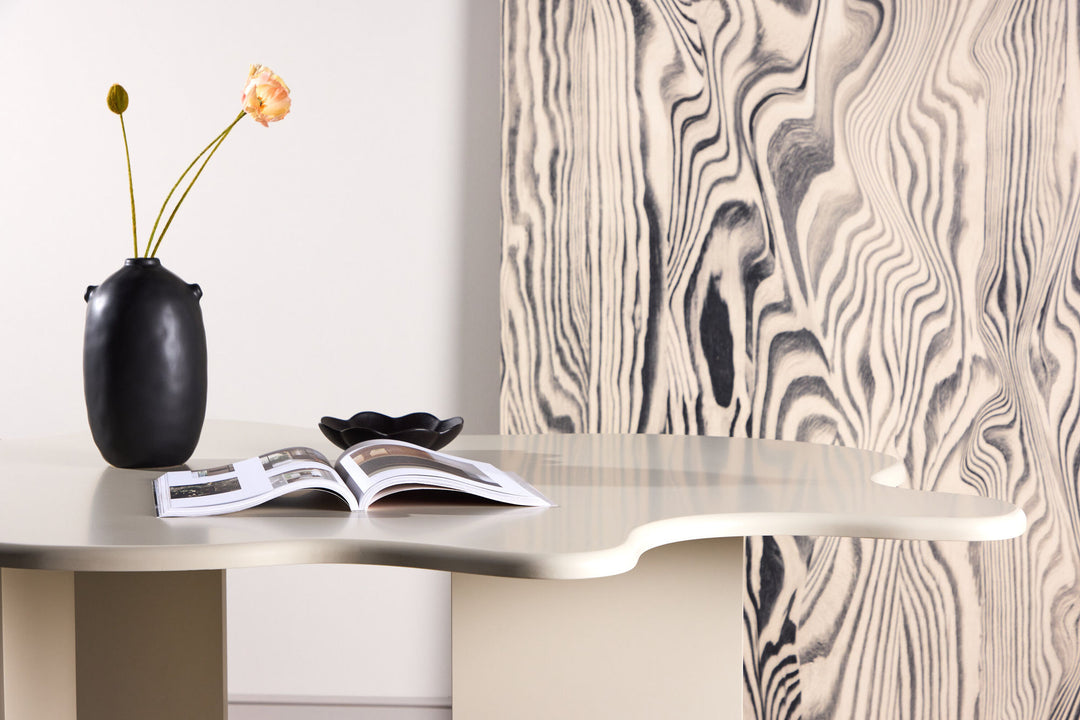 Vind Flower Dining Table 190x123x76 cm - MDF Beige Painting FSC 100%