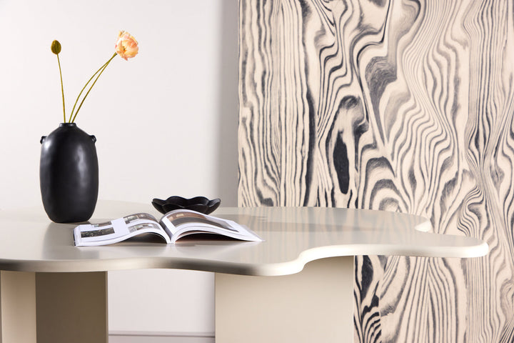 Vind Flower Dining Table 190x123x76 cm - MDF Beige Painting FSC 100%