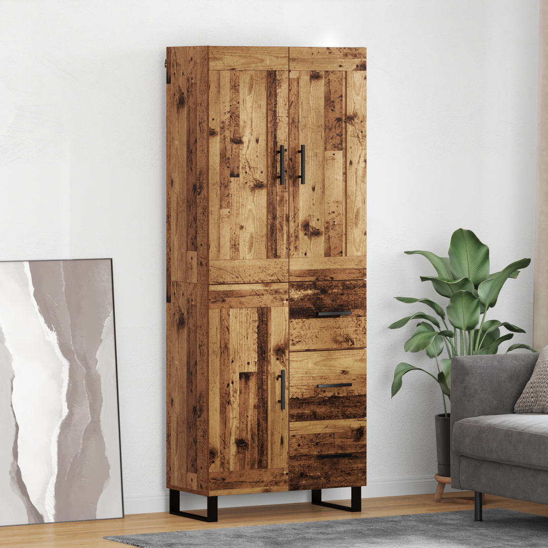 Highboard Gammelt træ 69,5 x 34 x 180 cm Konstrueret træ