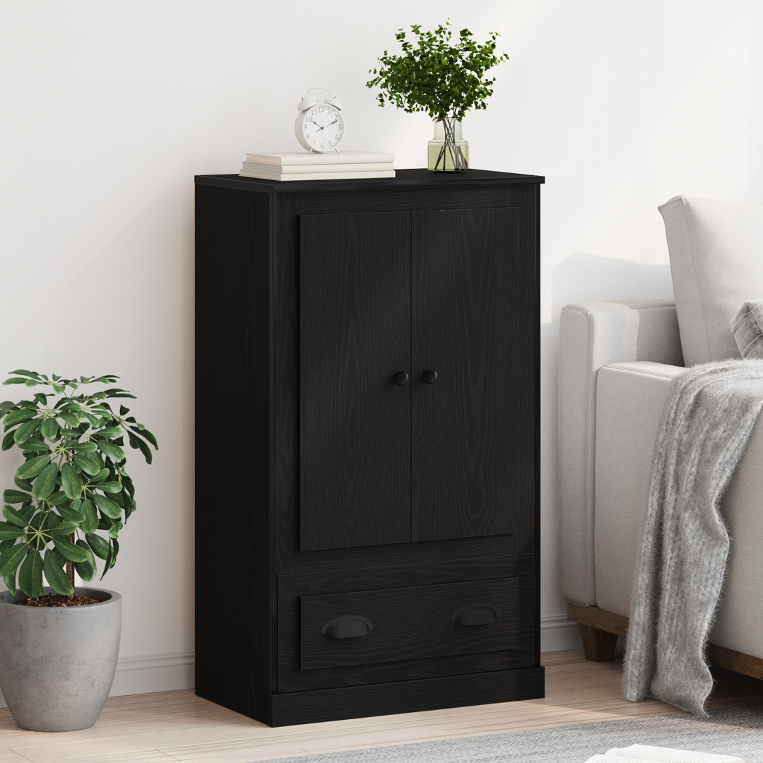 Highboard Sort eg 60 x 35,5 x 103,5 cm Konstrueret træ