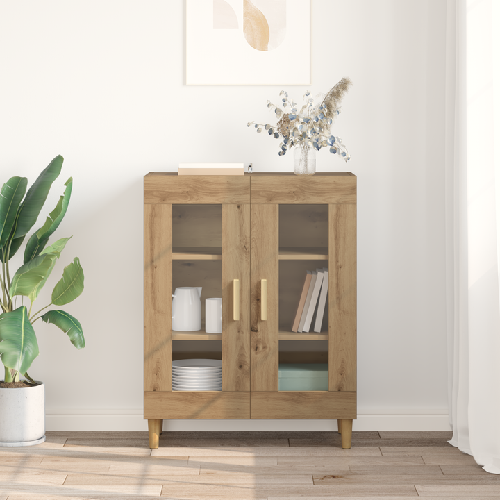 Sideboard Artisan Egetræ 69,5 x 34 x 90 cm Konstrueret træ