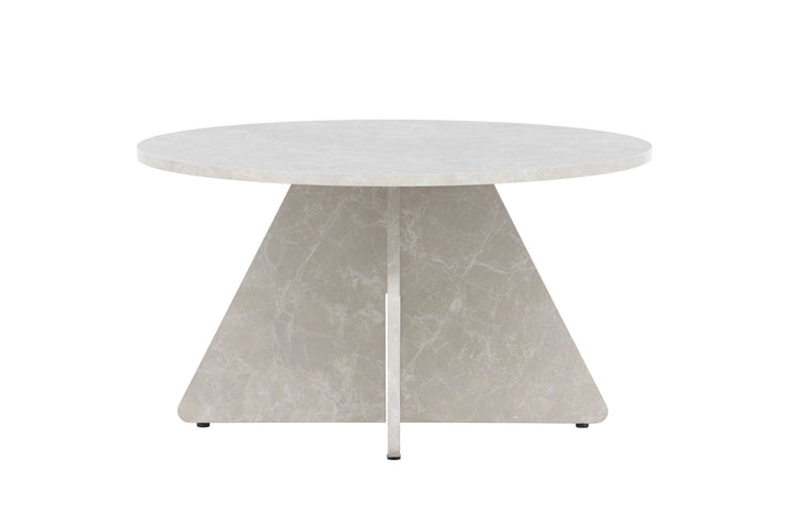 Venture Home Bootcut Sofa Table 45x80x80 cm - Beige Marblelook
