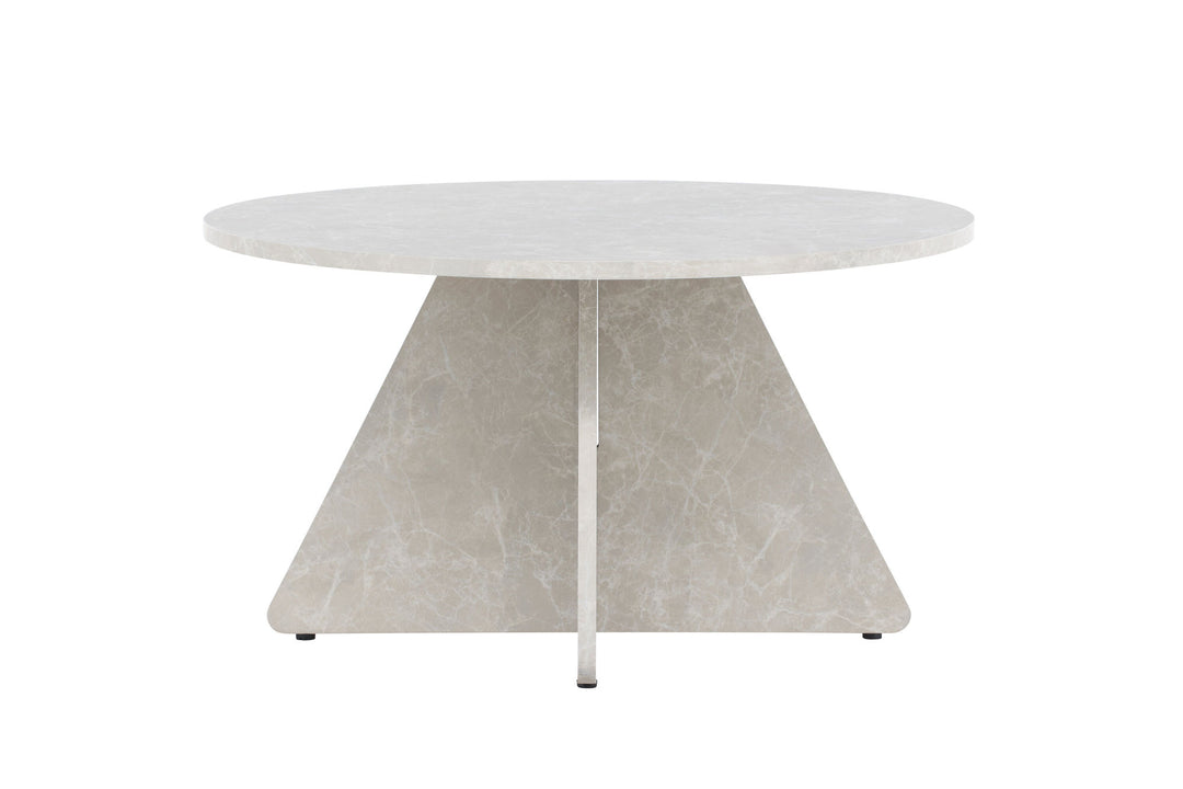 Venture Home Bootcut Sofa Table 45x80x80 cm - Beige Marblelook