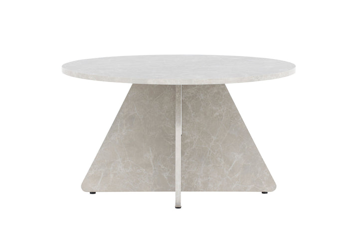 Venture Home Bootcut Sofa Table 45x80x80 cm - Beige Marblelook