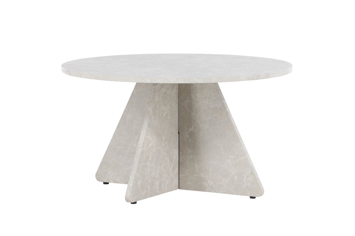Venture Home Bootcut Sofa Table 45x80x80 cm - Beige Marblelook