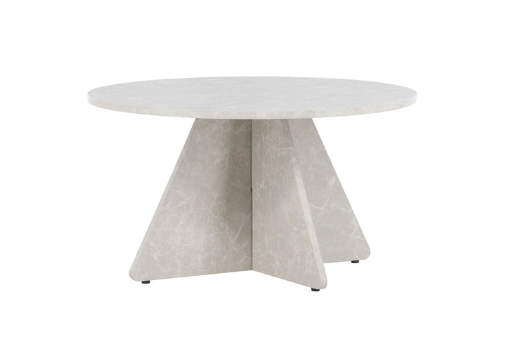 Venture Home Bootcut Sofa Table 45x80x80 cm - Beige Marblelook