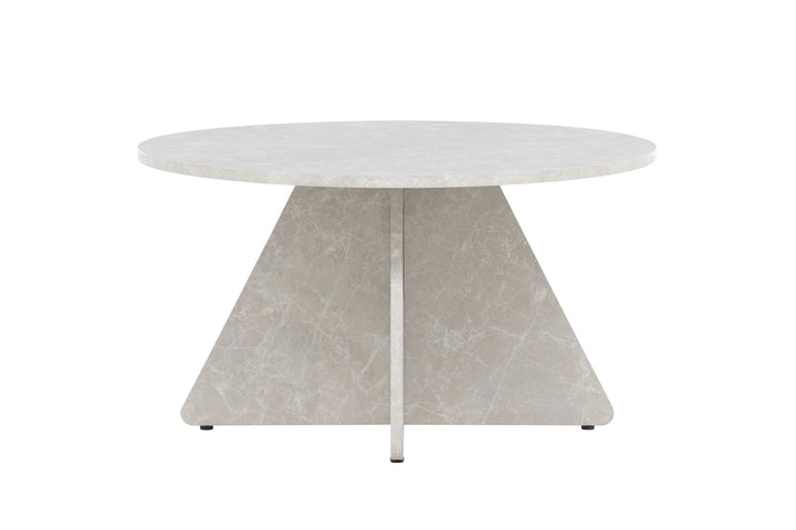 Venture Home Bootcut Sofa Table 45x80x80 cm - Beige Marblelook