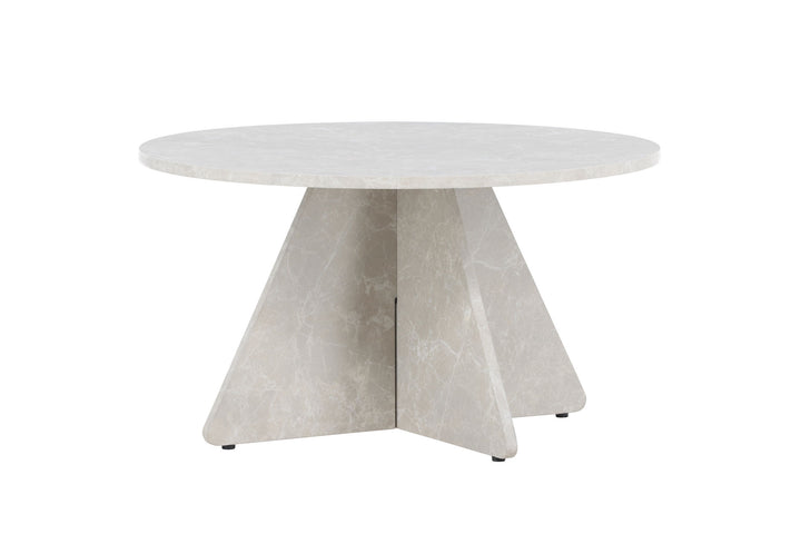 Venture Home Bootcut Sofa Table 45x80x80 cm - Beige Marblelook