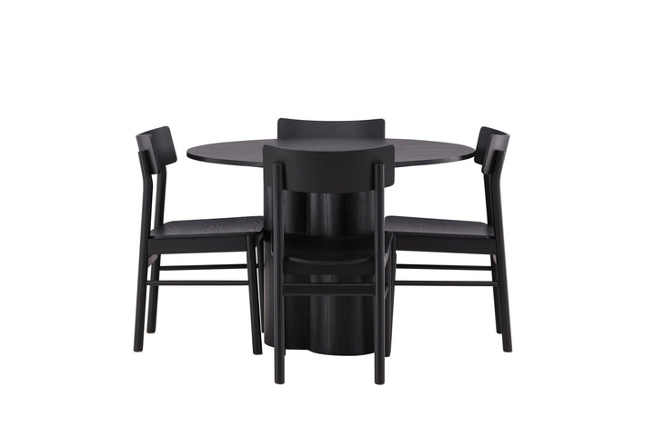 Venture Home OliviaDiningTable-Black/BlackVeneer+MontrosDiningChair-Natural/NaturalRubberwood_4