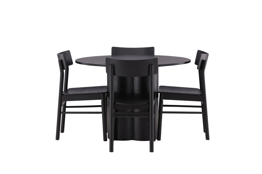 Venture Home OliviaDiningTable-Black/BlackVeneer+MontrosDiningChair-Natural/NaturalRubberwood_4