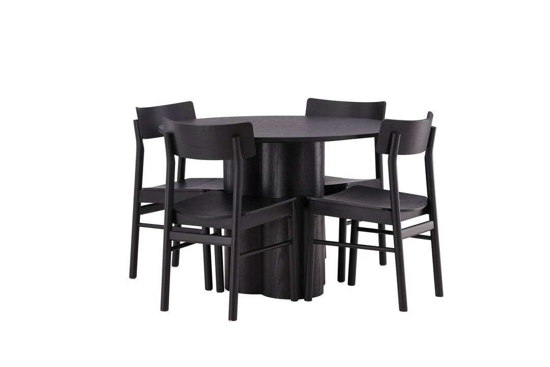 Venture Home OliviaDiningTable-Black/BlackVeneer+MontrosDiningChair-Natural/NaturalRubberwood_4