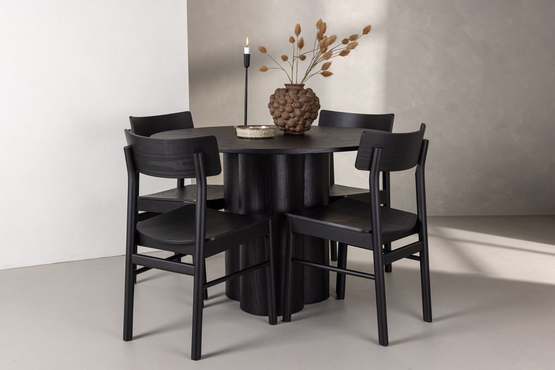Venture Home OliviaDiningTable-Black/BlackVeneer+MontrosDiningChair-Natural/NaturalRubberwood_4