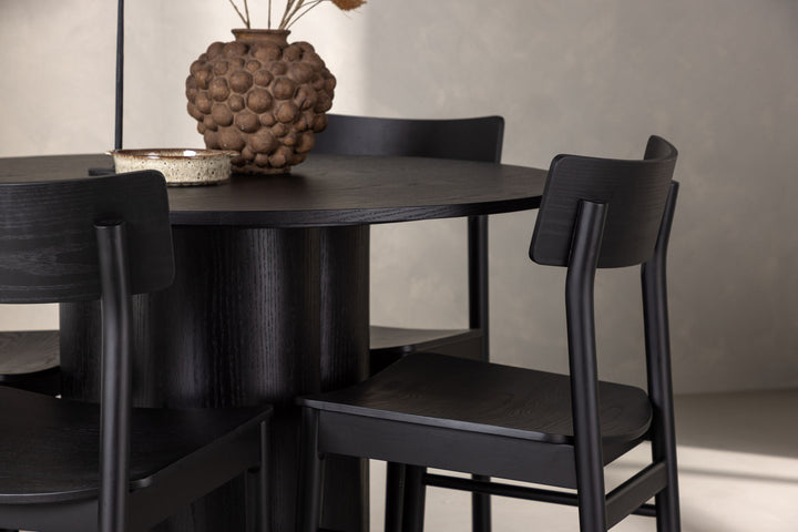 Venture Home OliviaDiningTable-Black/BlackVeneer+MontrosDiningChair-Natural/NaturalRubberwood_4