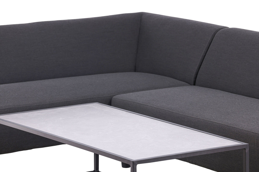 Venture Home Mecka Corner Sofa set with table / Dark Grey