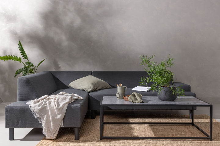 Venture Home Mecka Corner Sofa set with table / Dark Grey
