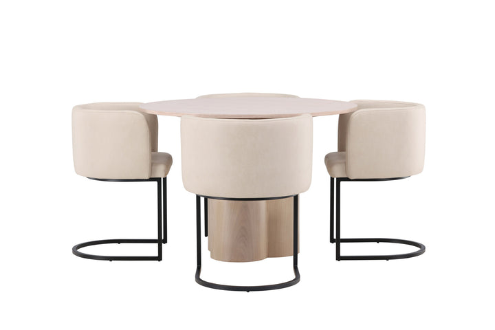 Venture Home OliviaDiningTable-WhiteWashVeneer+SimrishmanDiningChair-Black/BeigeTC-fabric_4