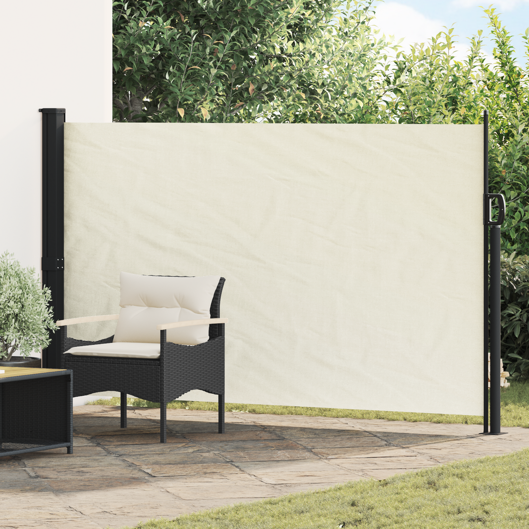 Udtrækkeligt side-markise Cremefarvet 300 x 170 cm Polyester
