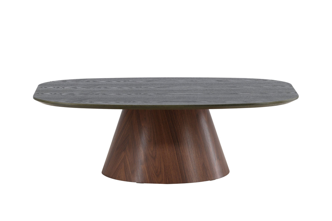 Venture Home Lanzo Sofa Table 120x92,5x39 cm - MDF with 3D Paper / Mocca Leg / Green Top