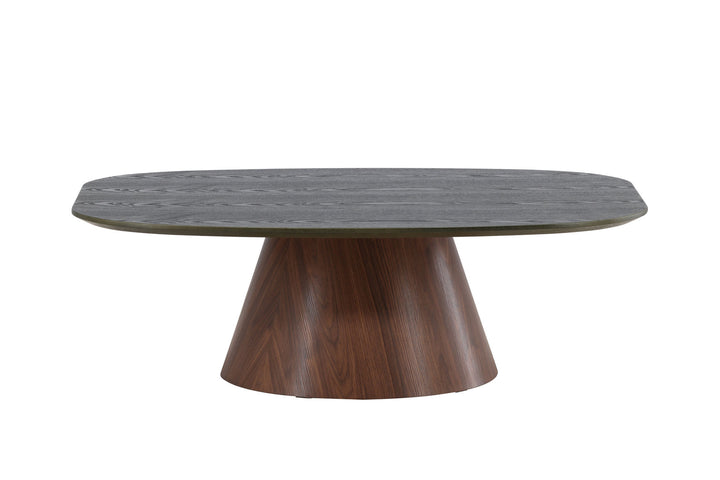 Venture Home Lanzo Sofa Table 120x92,5x39 cm - MDF with 3D Paper / Mocca Leg / Green Top
