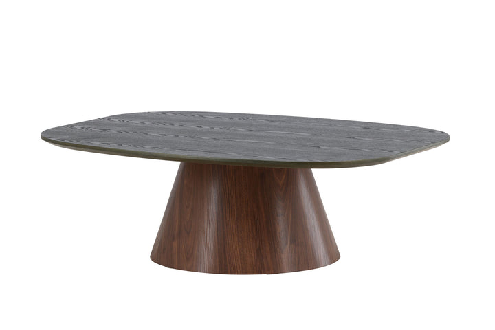 Venture Home Lanzo Sofa Table 120x92,5x39 cm - MDF with 3D Paper / Mocca Leg / Green Top