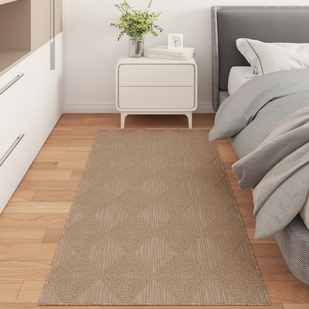 Områdetæpper Rektangulær AGIRA Naturfarvet 200 x 80 cm