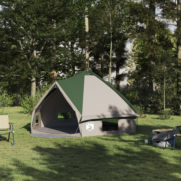 Teepee telt til 6 personer Grøn og Hvid 431 x 366 x 185 cm