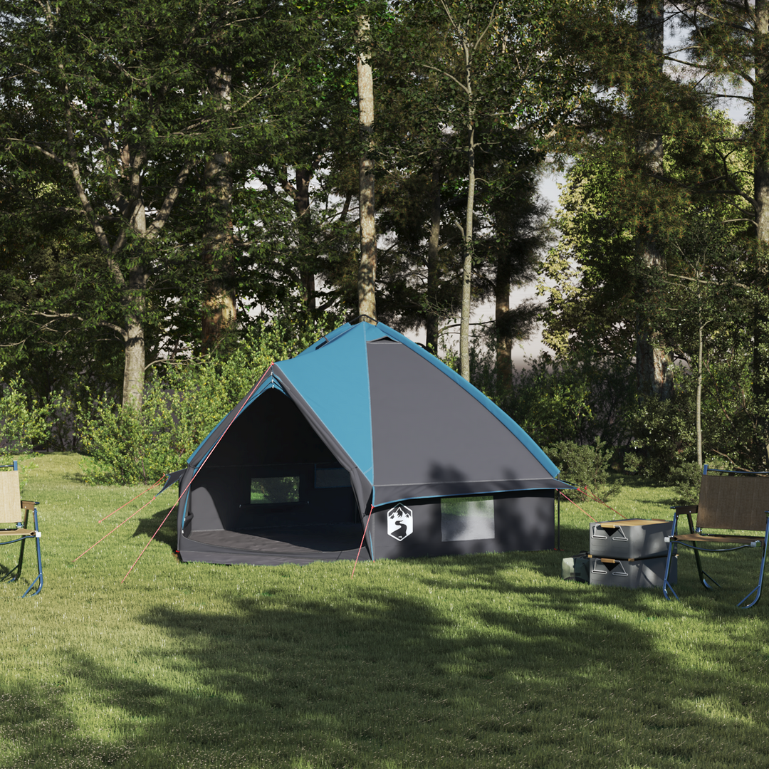 Teepee Telt 4-Person med tag Blå og grå 388 x 320 x 169 cm