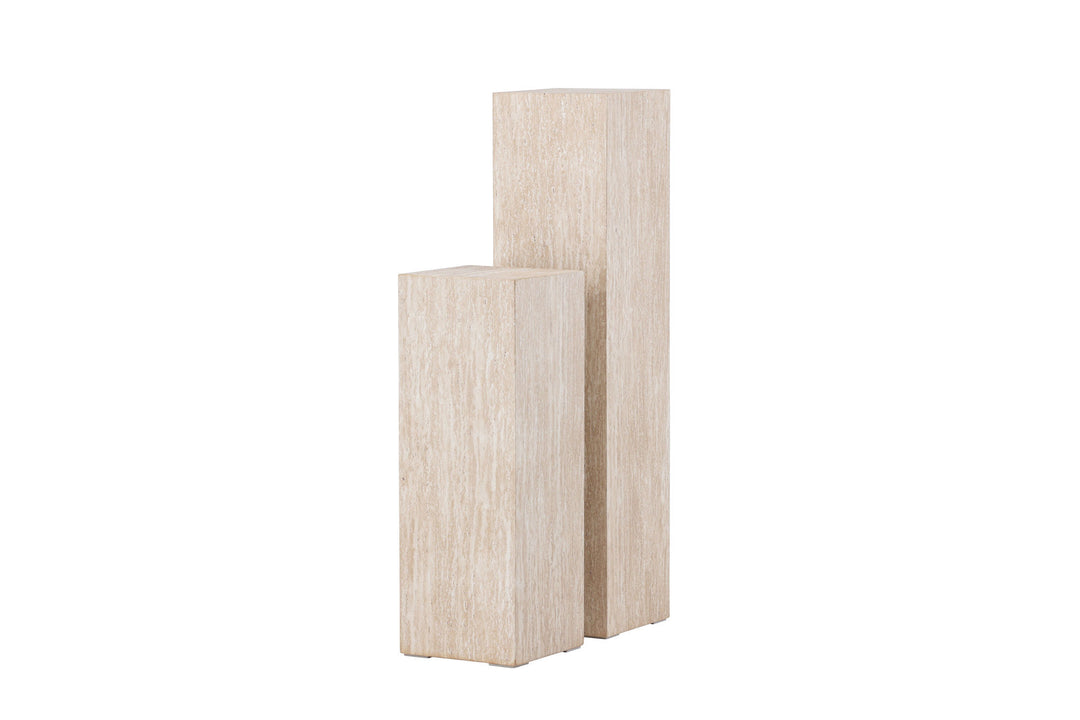Vind Ramsvik Side table 23x65 + Ramsvik Side table 23x95 - Travertine look
