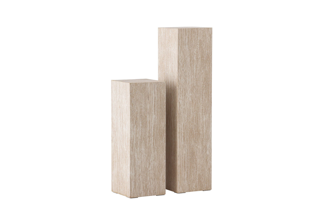 Vind Ramsvik Side table 23x65 + Ramsvik Side table 23x95 - Travertine look