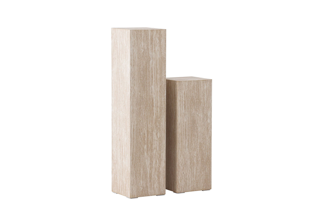 Vind Ramsvik Side table 23x65 + Ramsvik Side table 23x95 - Travertine look