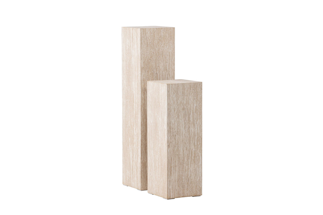 Vind Ramsvik Side table 23x65 + Ramsvik Side table 23x95 - Travertine look