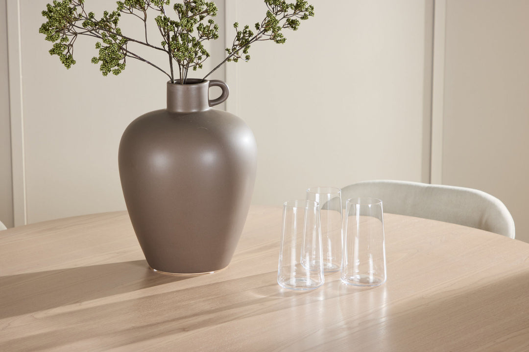 Venture Home Flora Table - Whitewash with 4 Lilja Chair - Beige