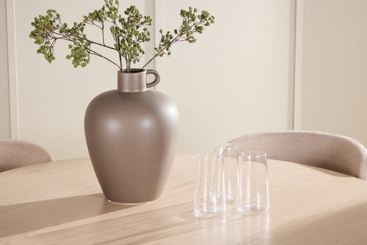 Venture Home Flora Table - Whitewash with 4 Astoria Chair - Beige